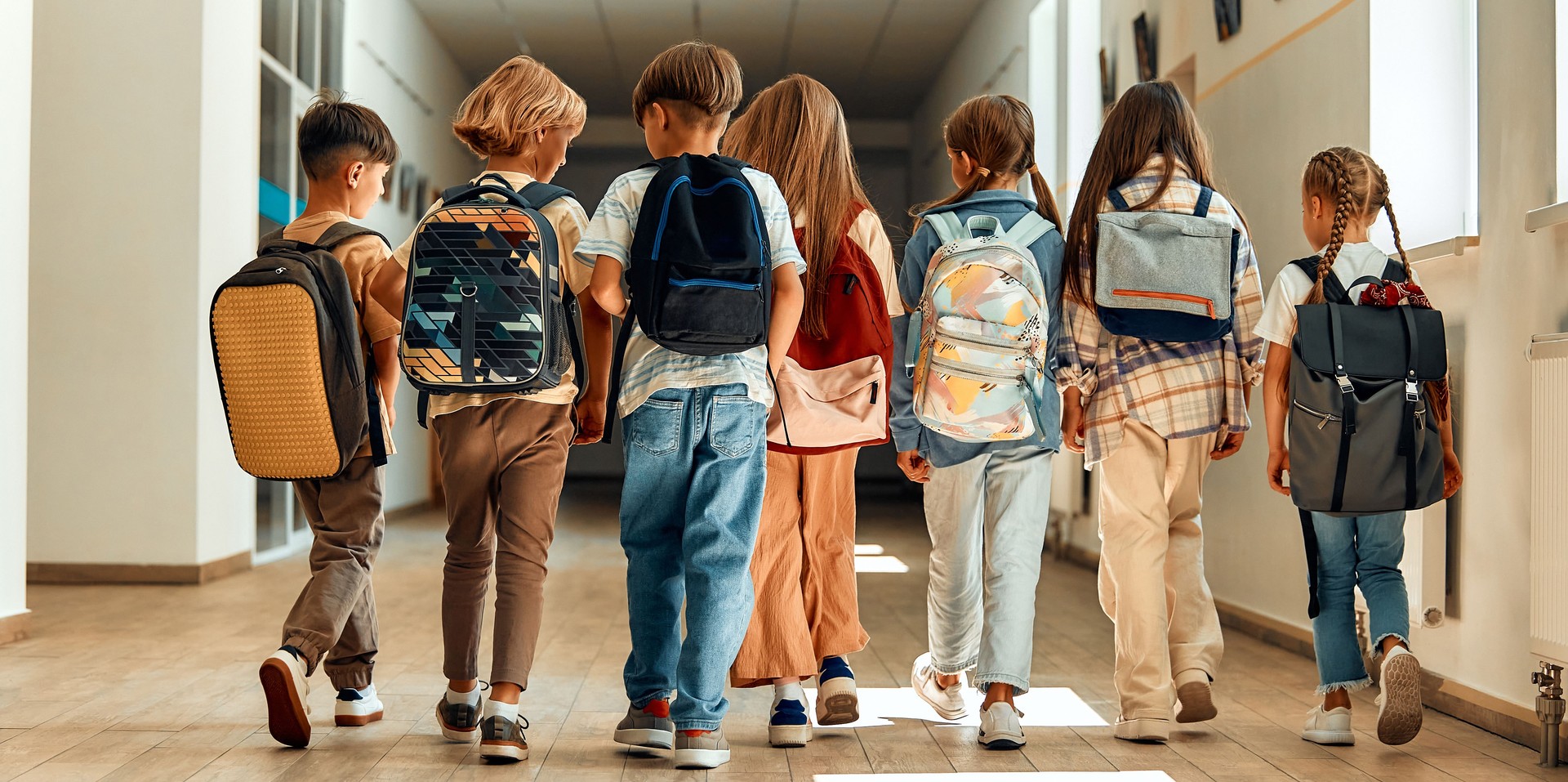 Children learning in a school classroom
