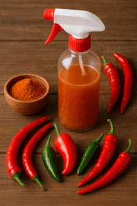 Hot pepper spray for rodent control