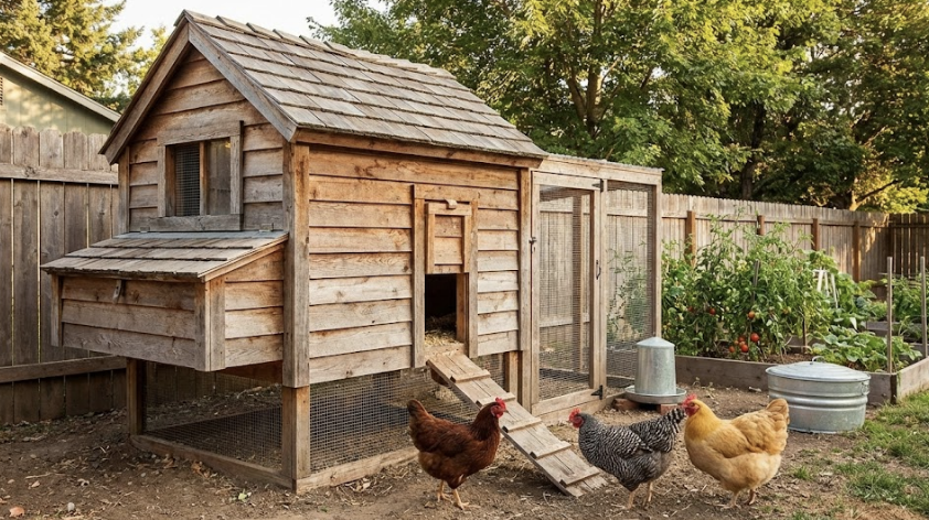 Backyard chicken coop