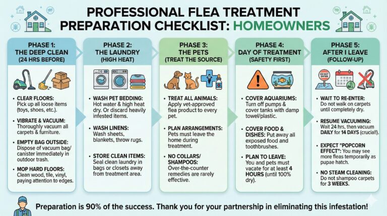 Flea treatment prep checklist for homeowners