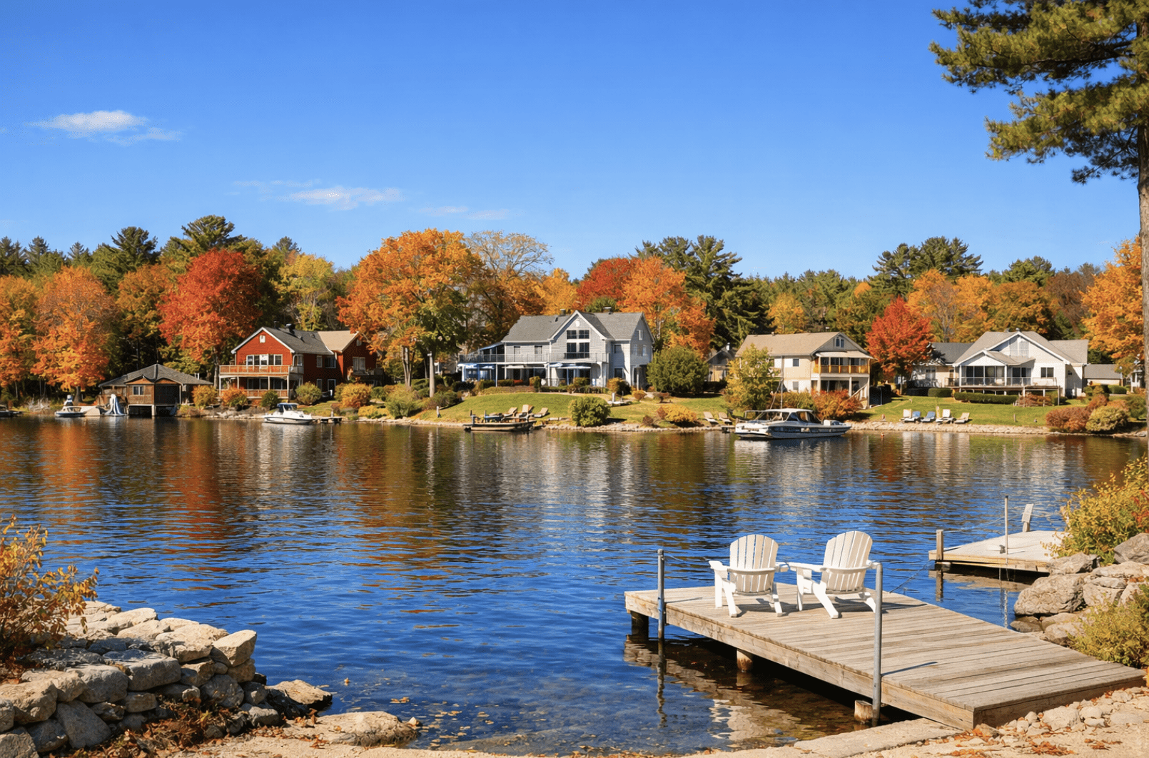East waushacum pond in sterling, ma - lakefront properties experiencing humidity-related pest pressure