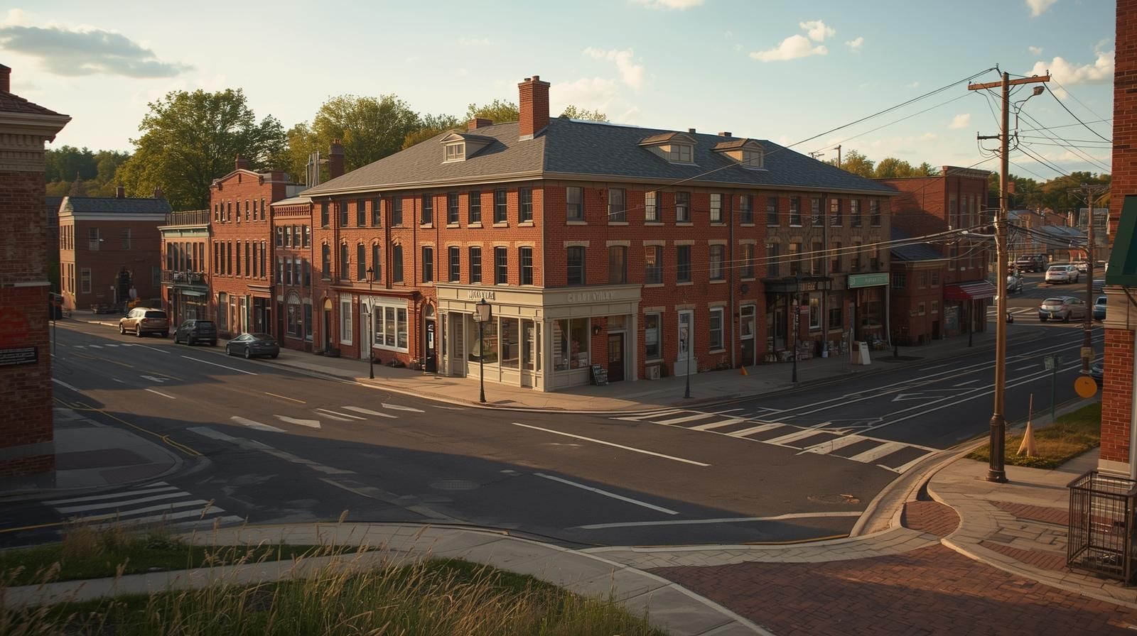Berlin town common featuring white church steeple and new england village character in berlin, massachusetts
