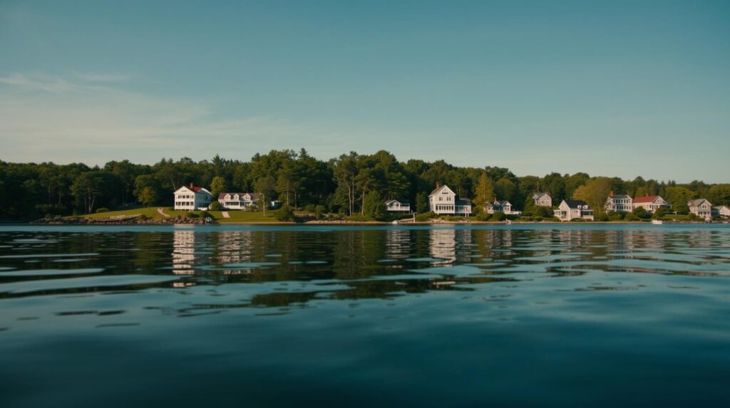 Lake whalom in lunenburg, ma showing 243-acre lake and surrounding lakefront community