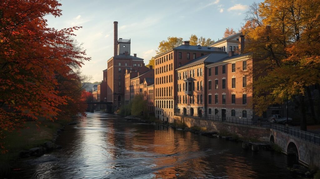 Whitinsville mill village in northbridge, ma showing nationally significant historic mill worker housing