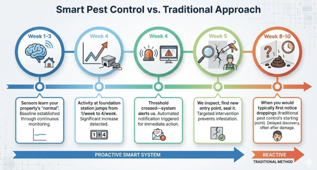 Smart pest control timeline