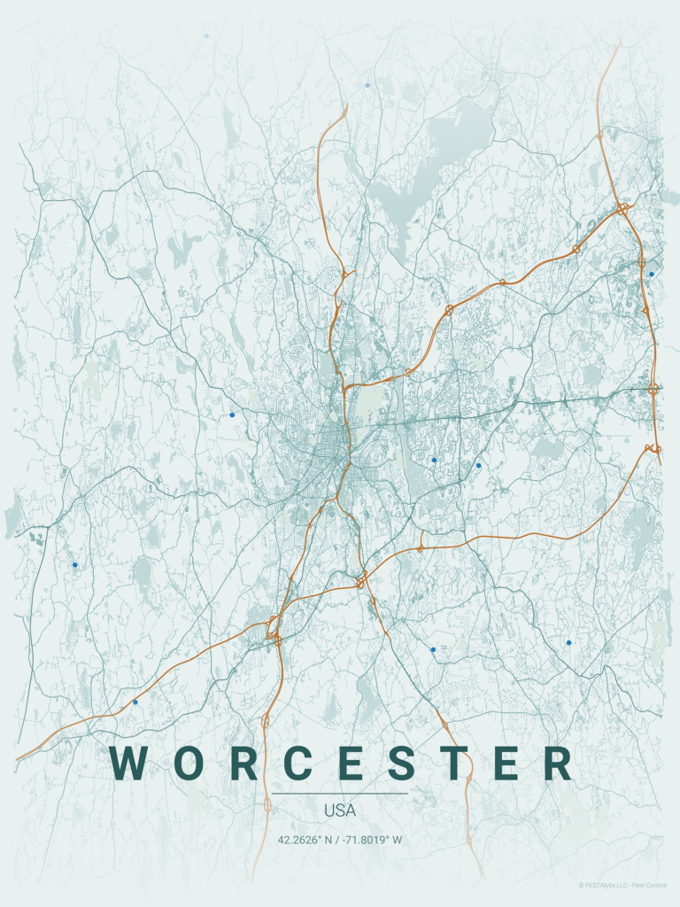 Worcester map
